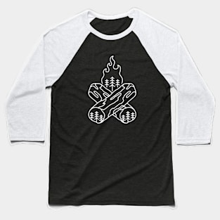 Campfire On Fire Baseball T-Shirt